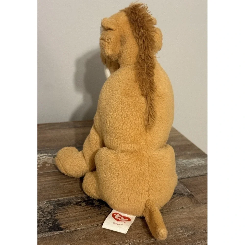 Ty Beanie Plush Diego Stuffed Animal Sabertooth Ice Age Dawn of the Dinosaurs
